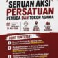 Foto: pamflet seruan aksi persatuan pemuda dan tokoh agama yang akan melakukan demo di Mr. Ball
