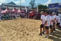 Foto: pelaksanaan Kejurprov volly pantai U-17 di Sumenep. (Ist) 