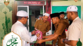 Foto: penuh khidmat, puskesmas Lenteng gelar maulid nabi. 