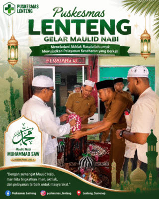 Foto: penuh khidmat, puskesmas Lenteng gelar maulid nabi. 